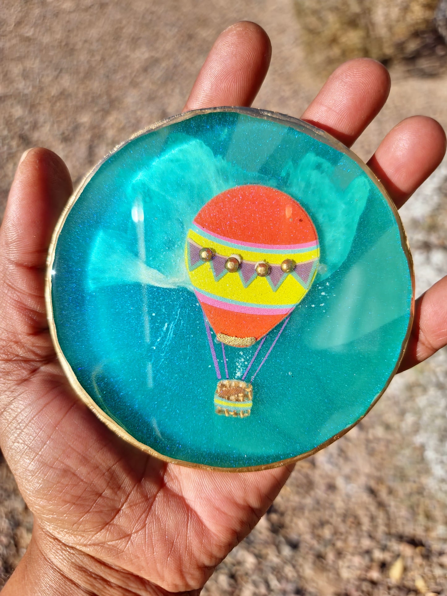 Hot air balloon coasters