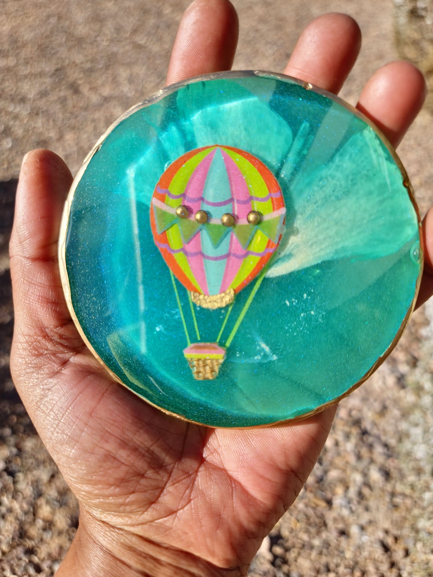 Hot air balloon coasters