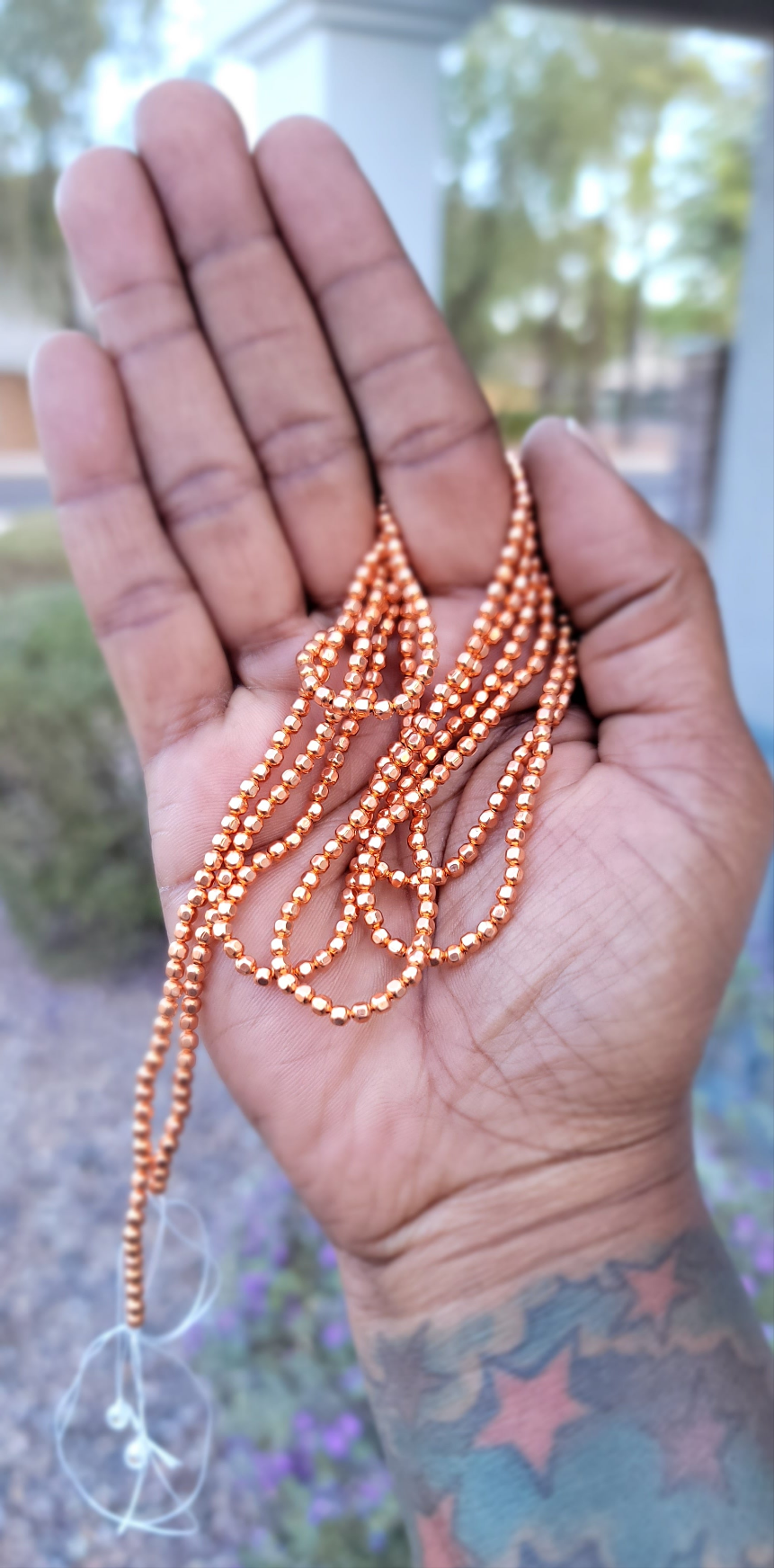 100% Copper Tie-on ₩aistbeads