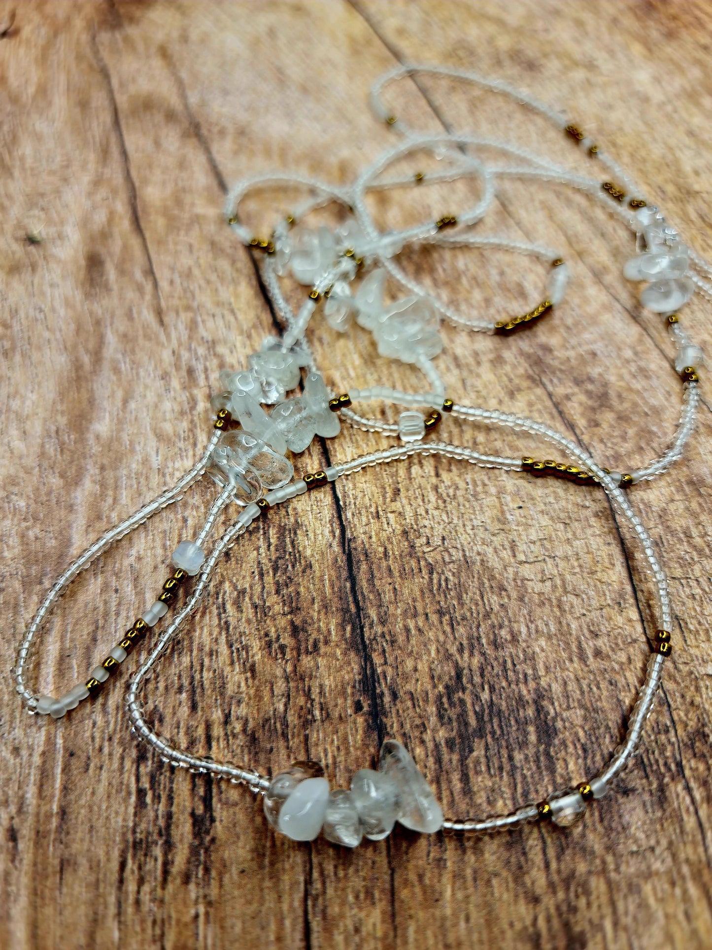 Clear Quartz Tie-on ₩aistbeads