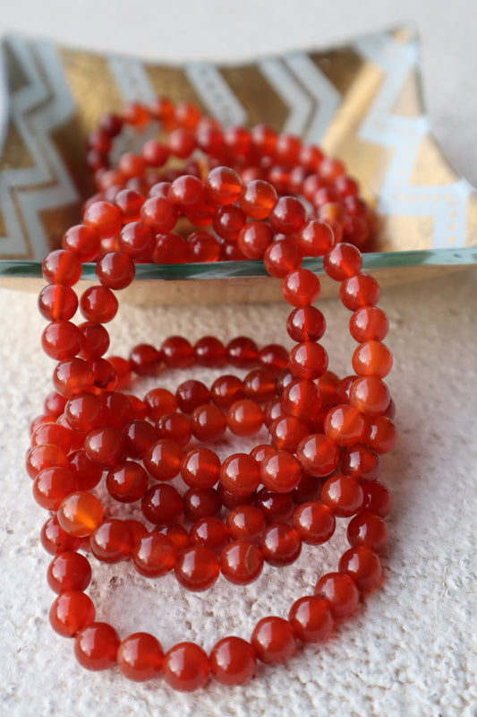 8mm Carnelian Bracelet