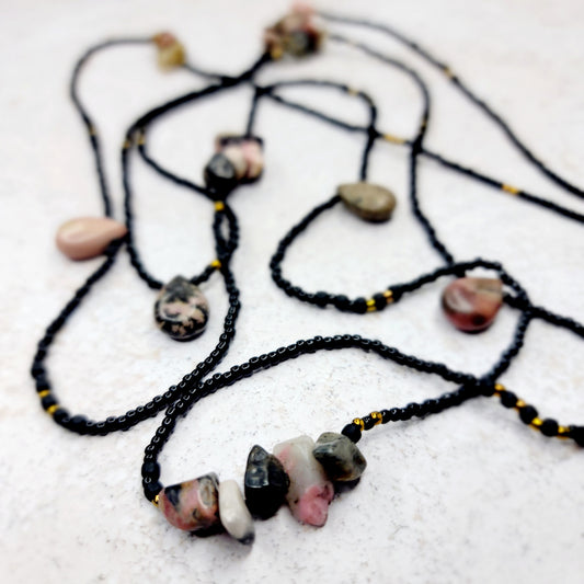 Rhodonite Tie-on ₩aistbeads