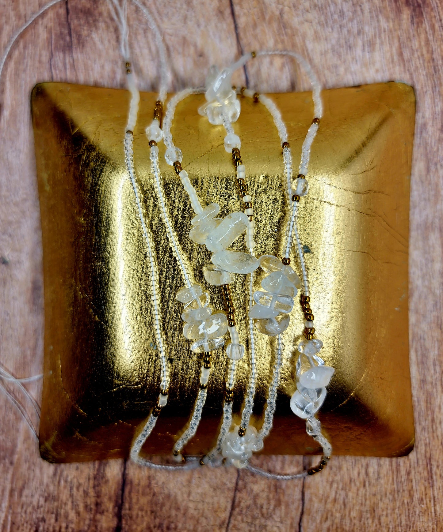 Clear Quartz Tie-on ₩aistbeads
